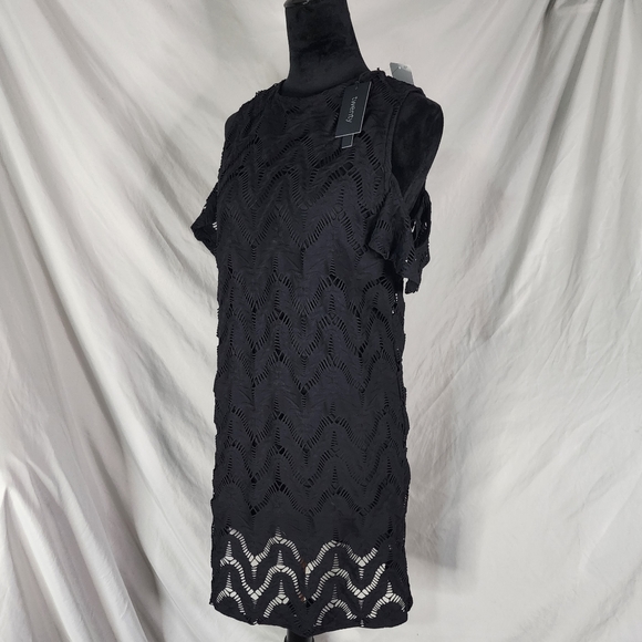 New w/tags! TWENTY MONTREAL Size Medium Open Knit Streetwear Cold Shoulder Dress - Picture 1 of 16